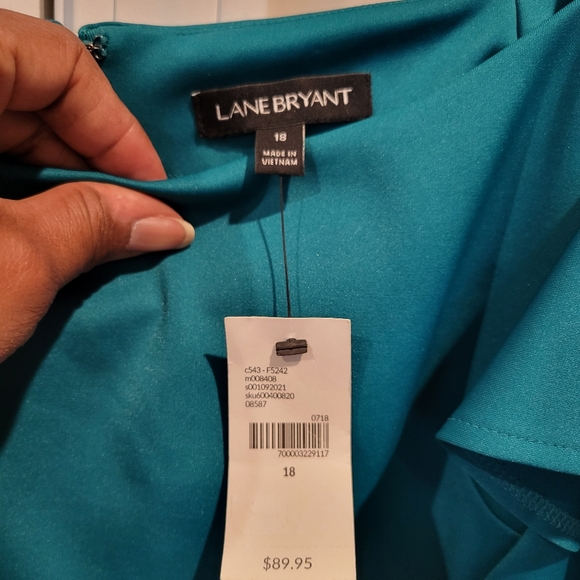 Lane Bryant Emerald Green formal dress. Size 18. - Picture 3 of 5